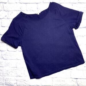 Gap Cuffed Sleeve Lightweight Sweatshirt in Navy